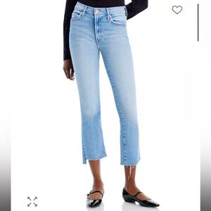 MOTHER insider ankle fray Wide Leg Jeans